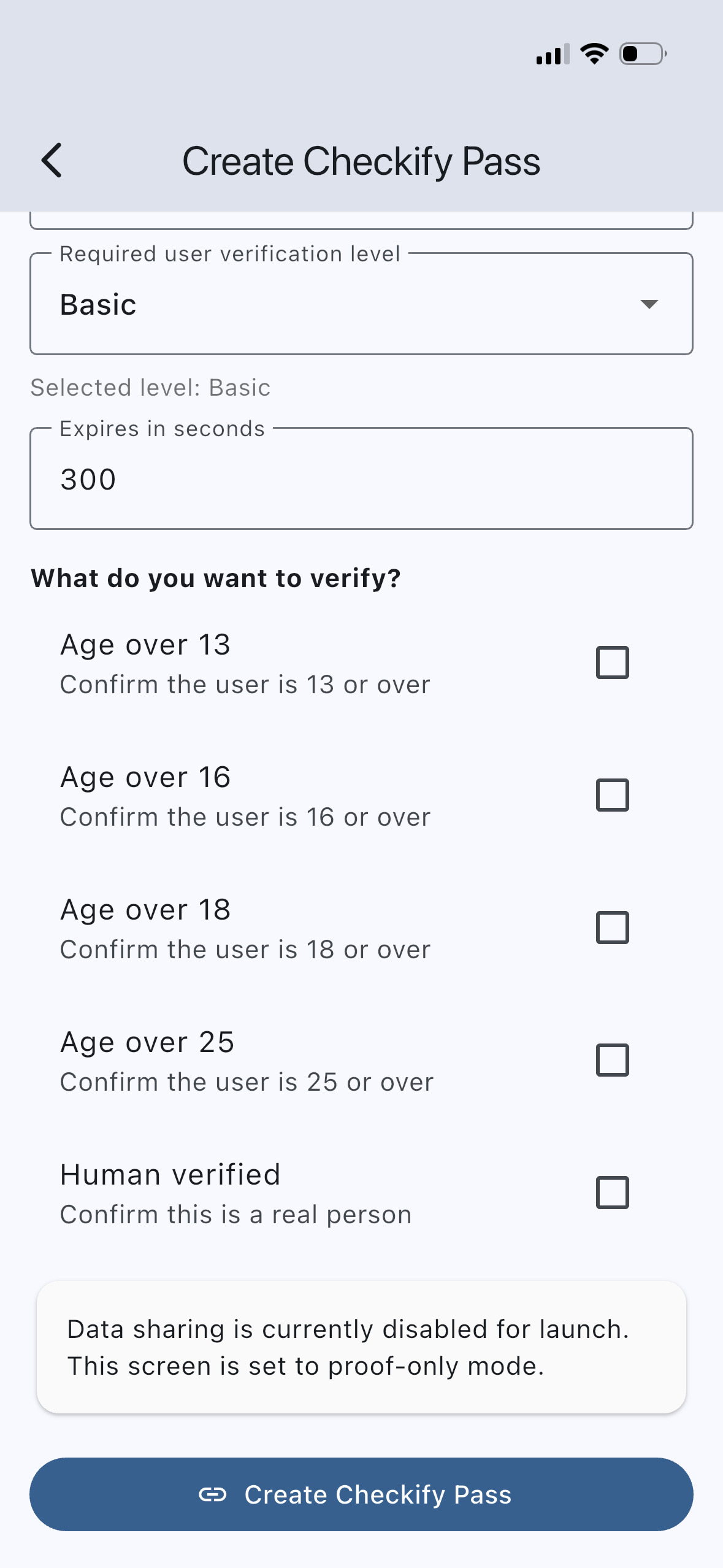 Create Checkify Pass