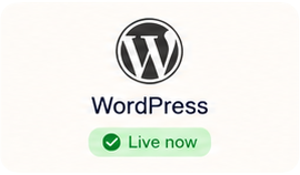WordPress — Live now